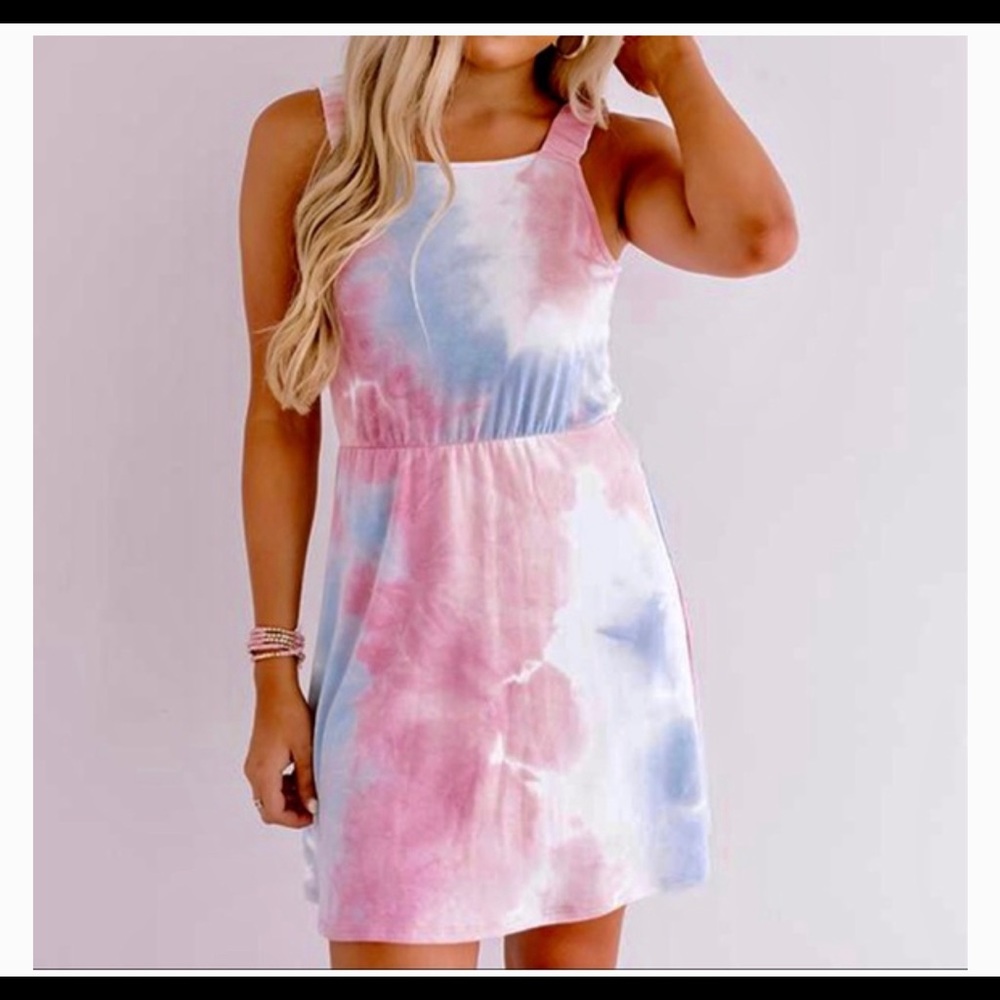 Lazy Sunday’s Tie Dye Open Back dress